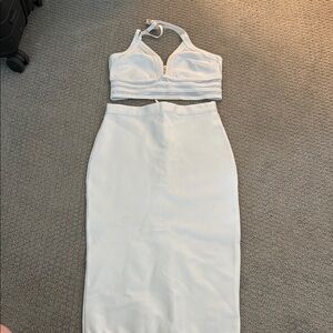 Superdown White Two-Piece Dress